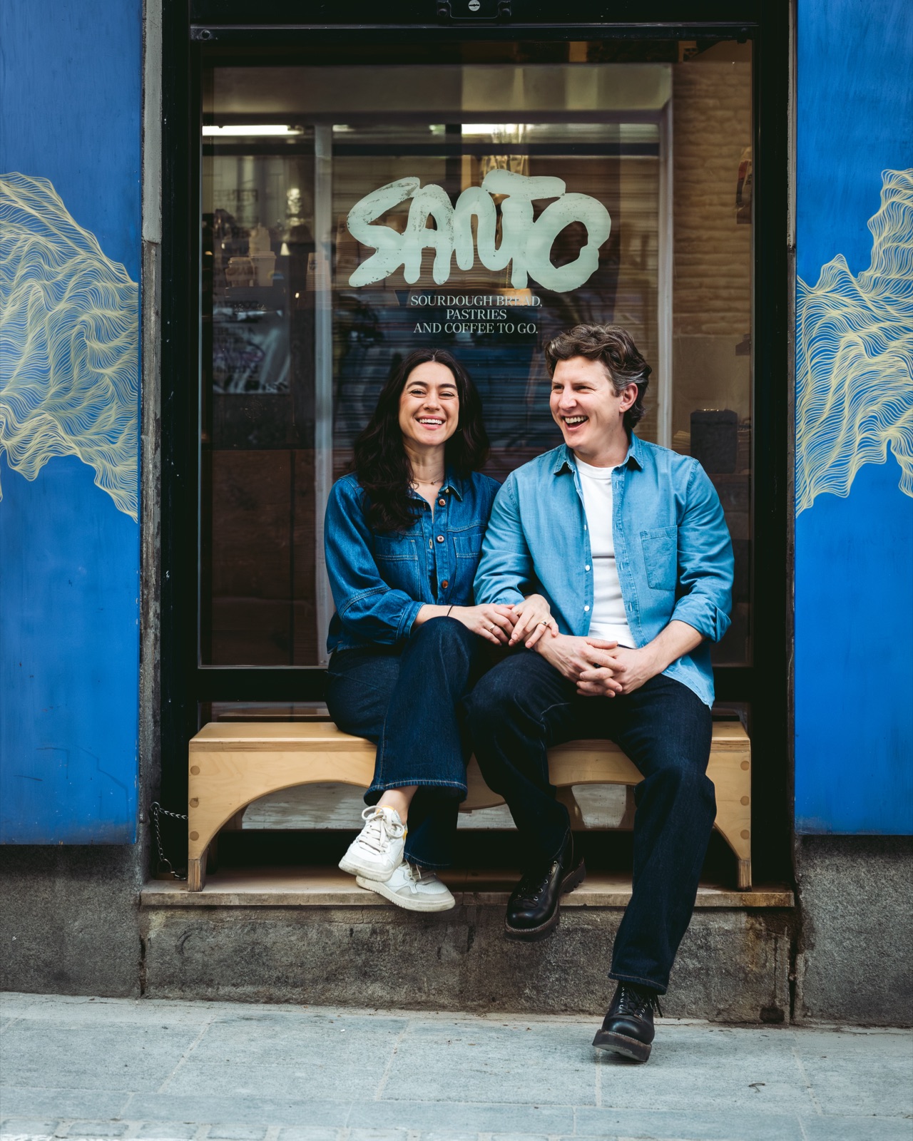 Valerie Hassan and George Kallias, founders of Santo Bakehouse Madrid